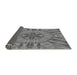 Thickness of Patterned Dark Gray Novelty Rug, pat3906