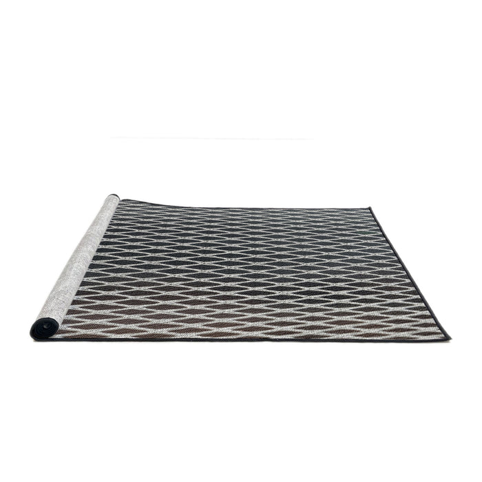 Serging Thickness of Machine Washable Transitional Gunmetal Green Rug, wshpat3908