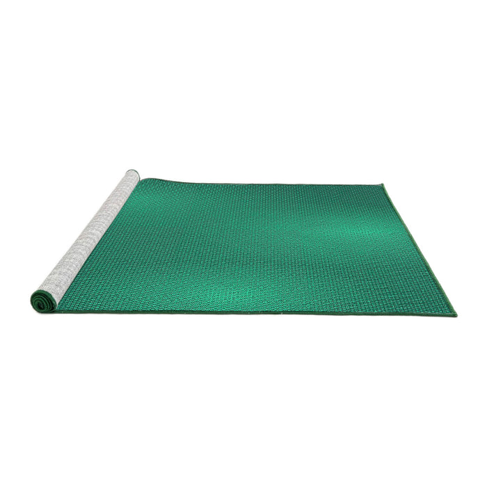 Serging Thickness of Machine Washable Transitional MediumSpring Green Rug, wshpat3909