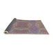 Thickness of Patterned Purple Modern Rug, pat3915