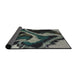 Thickness of Patterned Charcoal Black Novelty Rug, pat3917