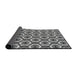 Thickness of Patterned Charcoal Black Novelty Rug, pat3919