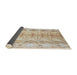Thickness of Patterned Dark Almond Brown Novelty Rug, pat3931