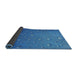 Thickness of Patterned Blue Novelty Rug, pat3933