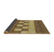 Thickness of Patterned Saddle Brown Novelty Rug, pat3946