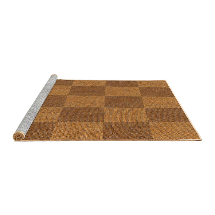 Serging Thickness of Machine Washable Transitional Orange Rug, wshpat3951