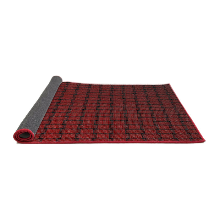 Thickness of Patterned Brown Red Novelty Rug, pat3961