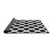 Thickness of Patterned Charcoal Black Novelty Rug, pat398