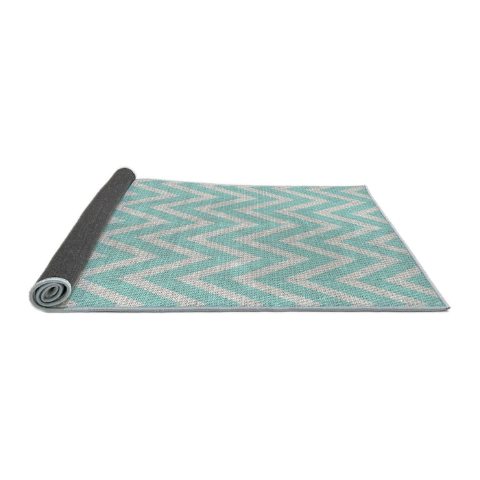 Thickness of Patterned Blue Novelty Rug, pat3981