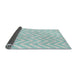 Thickness of Patterned Blue Novelty Rug, pat3981