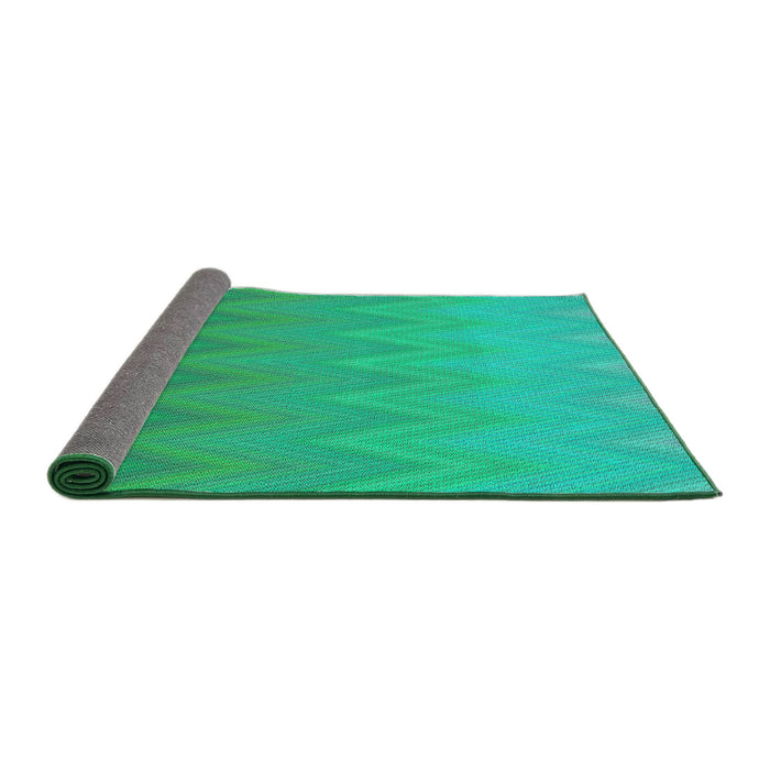 Thickness of Patterned Spring Green Novelty Rug, pat3983