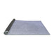 Thickness of Patterned Lavender Blue Novelty Rug, pat3986