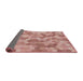 Thickness of Patterned Cherry Red Novelty Rug, pat402