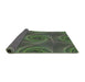 Thickness of Patterned Dark Forest Green Novelty Rug, pat403