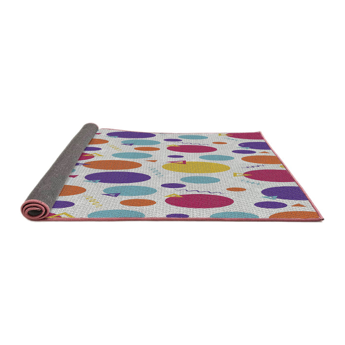 Thickness of Patterned Gray Novelty Rug, pat409