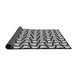 Thickness of Patterned Platinum Gray Novelty Rug, pat414