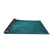 Thickness of Patterned Dark Turquoise Green Novelty Rug, pat419