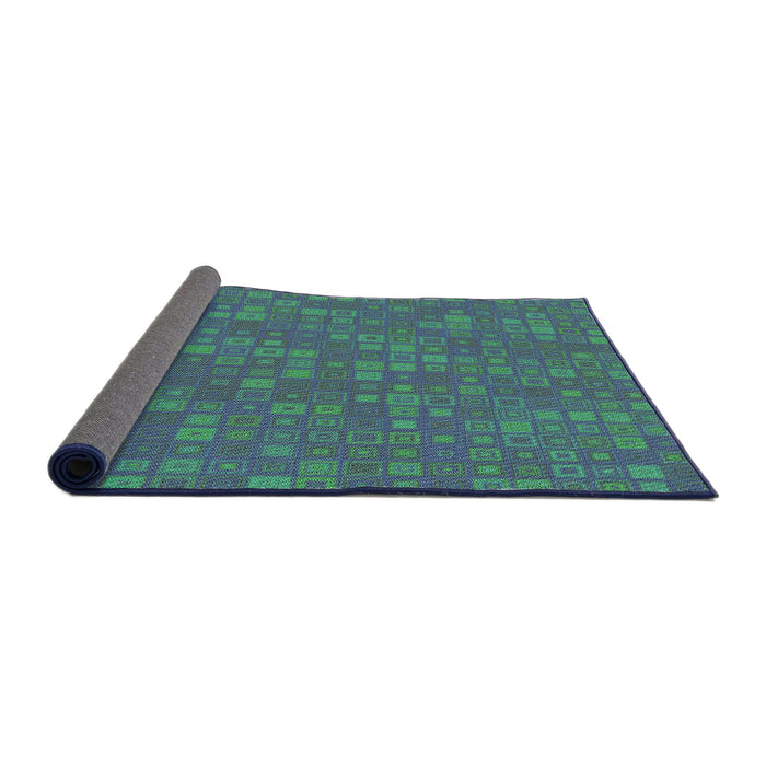 Thickness of Patterned Blue Novelty Rug, pat421