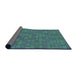 Thickness of Patterned Blue Novelty Rug, pat421