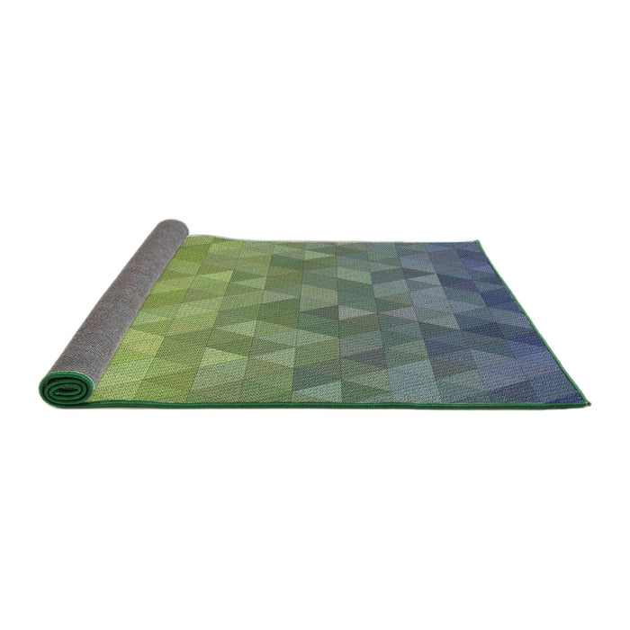 Thickness of Patterned Avocado Green Novelty Rug, pat425