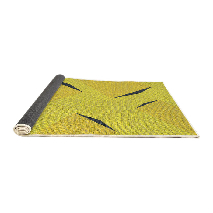 Thickness of Patterned Yellow Novelty Rug, pat434