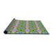 Thickness of Patterned Yellow Green Novelty Rug, pat436