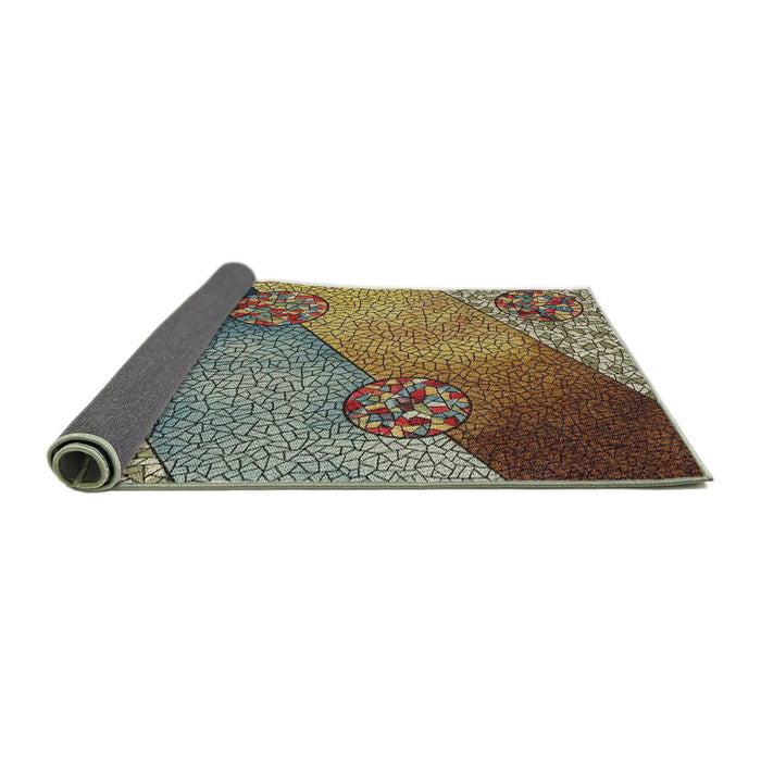 Thickness of Patterned Bakers Brown Novelty Rug, pat440