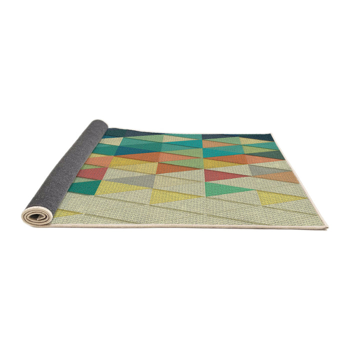 Thickness of Patterned Dark Green Novelty Rug, pat442