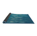 Thickness of Patterned Deep Sky Blue Novelty Rug, pat444