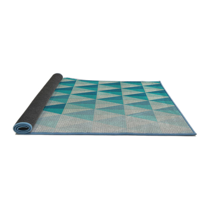Thickness of Patterned Deep-Sea Green Novelty Rug, pat446