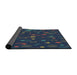 Thickness of Patterned Blue Novelty Rug, pat447