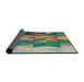 Thickness of Patterned Green Novelty Rug, pat452