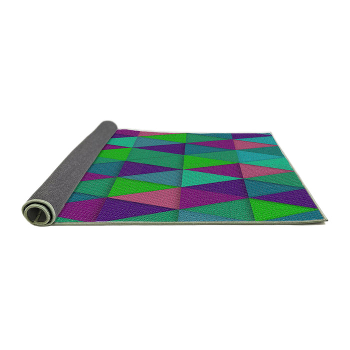 Thickness of Patterned Bright Purple Novelty Rug, pat457