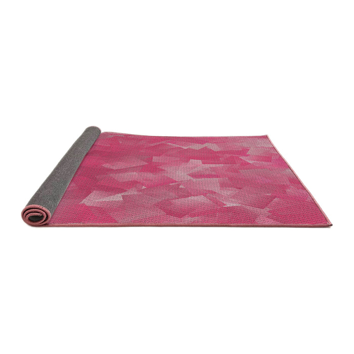 Thickness of Patterned Dark Hot Pink Novelty Rug, pat463