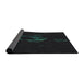 Thickness of Patterned Black Novelty Rug, pat469