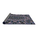 Thickness of Patterned Charcoal Black Novelty Rug, pat471