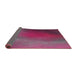 Thickness of Patterned Pink Novelty Rug, pat474