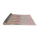 Thickness of Patterned Rust Pink Modern Rug, pat483