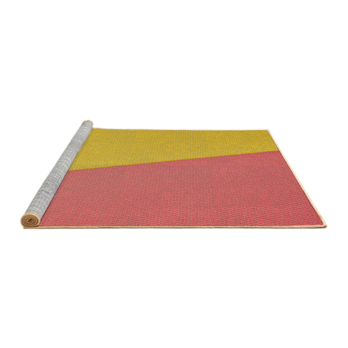 Serging Thickness of Machine Washable Transitional Red Rug, wshpat485