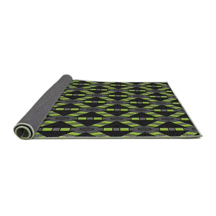 Thickness of Patterned Mid Gray Novelty Rug, pat498