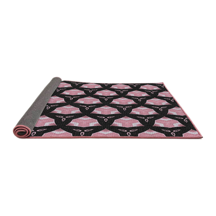 Thickness of Patterned Mid Gray Novelty Rug, pat503