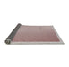 Thickness of Patterned Rose Gold Pink Novelty Rug, pat525