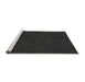 Serging Thickness of Machine Washable Transitional Black Rug, wshpat537