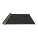 Thickness of Patterned Black Novelty Rug, pat537