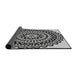 Thickness of Patterned Charcoal Black Novelty Rug, pat543