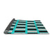 Thickness of Patterned Blue Zircon Blue Novelty Rug, pat544