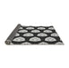 Thickness of Patterned Charcoal Black Novelty Rug, pat549