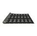 Thickness of Patterned Black Novelty Rug, pat551