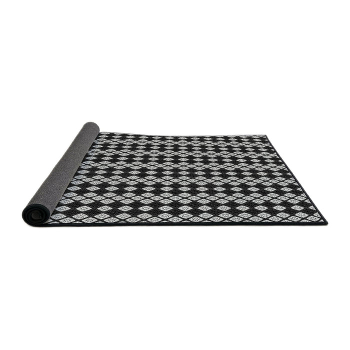Thickness of Patterned Silver Gray Novelty Rug, pat554