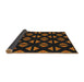 Thickness of Patterned Brown Novelty Rug, pat555